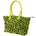 Yellow and green, neon leopard spots pattern Canvas Shoulder Bag View1