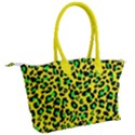 Yellow and green, neon leopard spots pattern Canvas Shoulder Bag View2