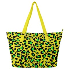 Yellow And Green, Neon Leopard Spots Pattern Full Print Shoulder Bag by Casemiro