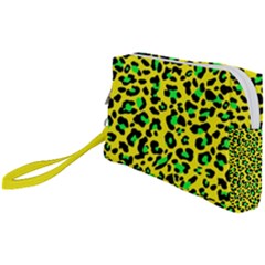 Yellow And Green, Neon Leopard Spots Pattern Wristlet Pouch Bag (small) by Casemiro