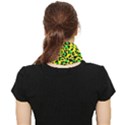 Yellow and green, neon leopard spots pattern Face Covering Bandana (Triangle) View2