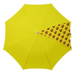 Vector Burgers, Fast Food Sandwitch Pattern At Yellow Straight Umbrellas by Casemiro