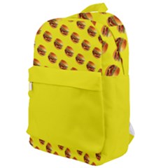 Vector Burgers, Fast Food Sandwitch Pattern At Yellow Classic Backpack by Casemiro