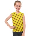 Vector Burgers, fast food sandwitch pattern at yellow Kids  Mesh Tank Top View1