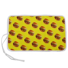 Vector Burgers, Fast Food Sandwitch Pattern At Yellow Pen Storage Case (m) by Casemiro