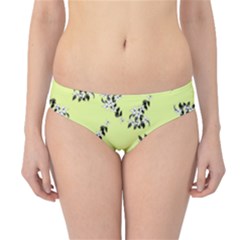 Black And White Vector Flowers At Canary Yellow Hipster Bikini Bottoms by Casemiro