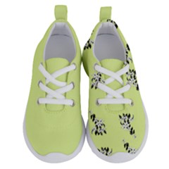 Black And White Vector Flowers At Canary Yellow Running Shoes by Casemiro