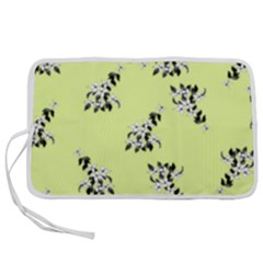 Black And White Vector Flowers At Canary Yellow Pen Storage Case (m) by Casemiro