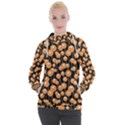 Orange Dandelions On A Dark Background Women s Hooded Pullover View1