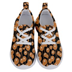 Orange Dandelions On A Dark Background Running Shoes by SychEva