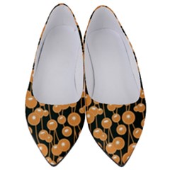 Orange Dandelions On A Dark Background Women s Low Heels by SychEva