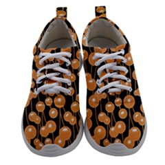 Orange Dandelions On A Dark Background Athletic Shoes by SychEva