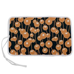 Orange Dandelions On A Dark Background Pen Storage Case (m) by SychEva