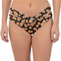 Orange Dandelions On A Dark Background Double Strap Halter Bikini Bottom View1