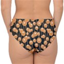 Orange Dandelions On A Dark Background Double Strap Halter Bikini Bottom View2