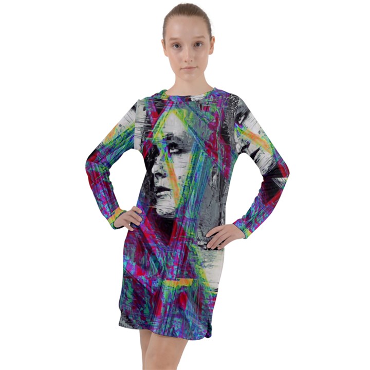 Rex Long Sleeve Hoodie Dress