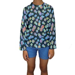 Multi-colored Circles Kids  Long Sleeve Swimwear by SychEva