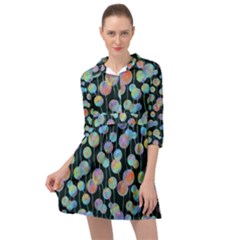 Multi-colored Circles Mini Skater Shirt Dress by SychEva