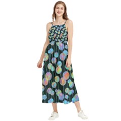 Multi-colored Circles Boho Sleeveless Summer Dress by SychEva