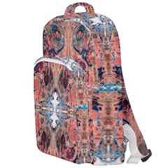 Abstract Marbled Patterns Double Compartment Backpack by kaleidomarblingart