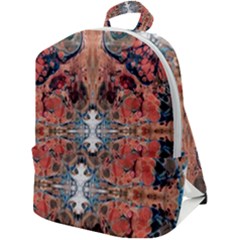 Abstract Marbled Patterns Zip Up Backpack by kaleidomarblingart