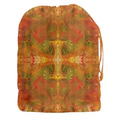 Red Flames Drawstring Pouch (3xl) by kaleidomarblingart