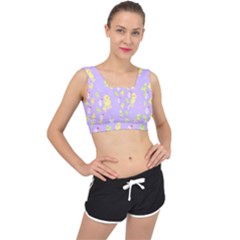 Ffpatternrepeat2 V-back Sports Bra