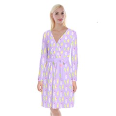 My Adventure Pastel Long Sleeve Velvet Front Wrap Dress by thePastelAbomination