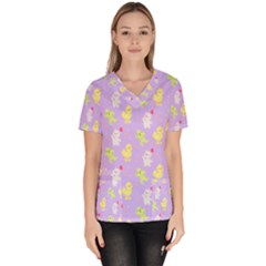 My Adventure Pastel Women s V-neck Scrub Top