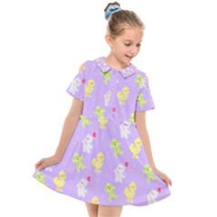 My Adventure Pastel Kids  Short Sleeve Shirt Dress by thePastelAbomination