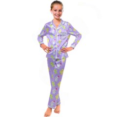 My Adventure Pastel Kid s Satin Long Sleeve Pajamas Set by thePastelAbomination