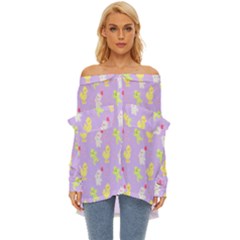 My Adventure Pastel Off Shoulder Chiffon Pocket Shirt by thePastelAbomination