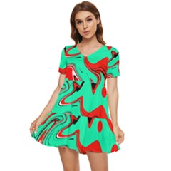 Go With The Flow Tiered Short Sleeve Mini Dress