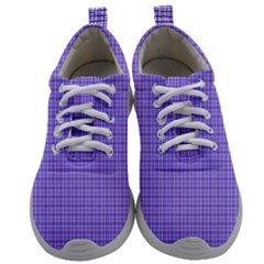 Purple Check Mens Athletic Shoes by SeaworthyClothing