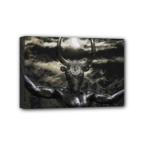 Creepy Mythological Artwork Collage Mini Canvas 6  X 4  (stretched) by dflcprintsclothing