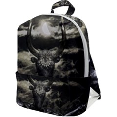 Creepy Mythological Artwork Collage Zip Up Backpack