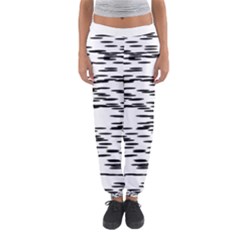 Black And White Abstract Pattern, Ovals Women s Jogger Sweatpants by Casemiro