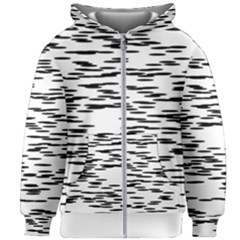 Black And White Abstract Pattern, Ovals Kids  Zipper Hoodie Without Drawstring