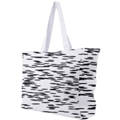 Black And White Abstract Pattern, Ovals Simple Shoulder Bag