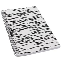 Black And White Abstract Pattern, Ovals 5 5  X 8 5  Notebook by Casemiro