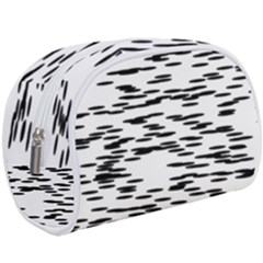 Black And White Abstract Pattern, Ovals Make Up Case (large) by Casemiro