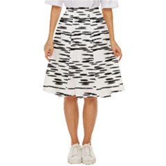 Black And White Abstract Pattern, Ovals Classic Short Skirt