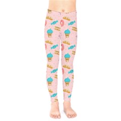 Funny Sweets With Teeth Kids  Leggings by SychEva