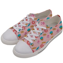 Funny Sweets With Teeth Men s Low Top Canvas Sneakers by SychEva