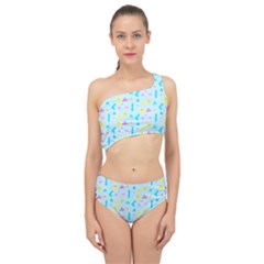 Arcade Dreams Blue  Spliced Up Two Piece Swimsuit