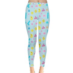 Arcade Dreams Blue  Inside Out Leggings by thePastelAbomination