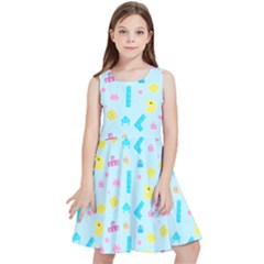 Arcade Dreams Blue  Kids  Skater Dress by thePastelAbomination