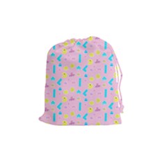 Arcade Dreams Pink Drawstring Pouch (medium) by thePastelAbomination