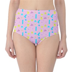 Arcade Dreams Pink Classic High-waist Bikini Bottoms