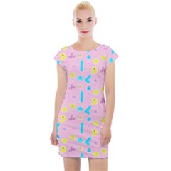 Arcade Dreams Pink Cap Sleeve Bodycon Dress